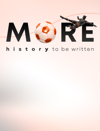word "more", ball, football man