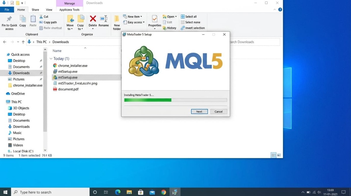 MetaTrader 5 demo Windows installation
