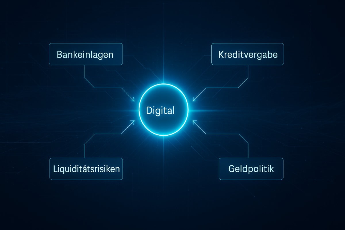 Digitales Finanzsystem Netzwerkdiagramm