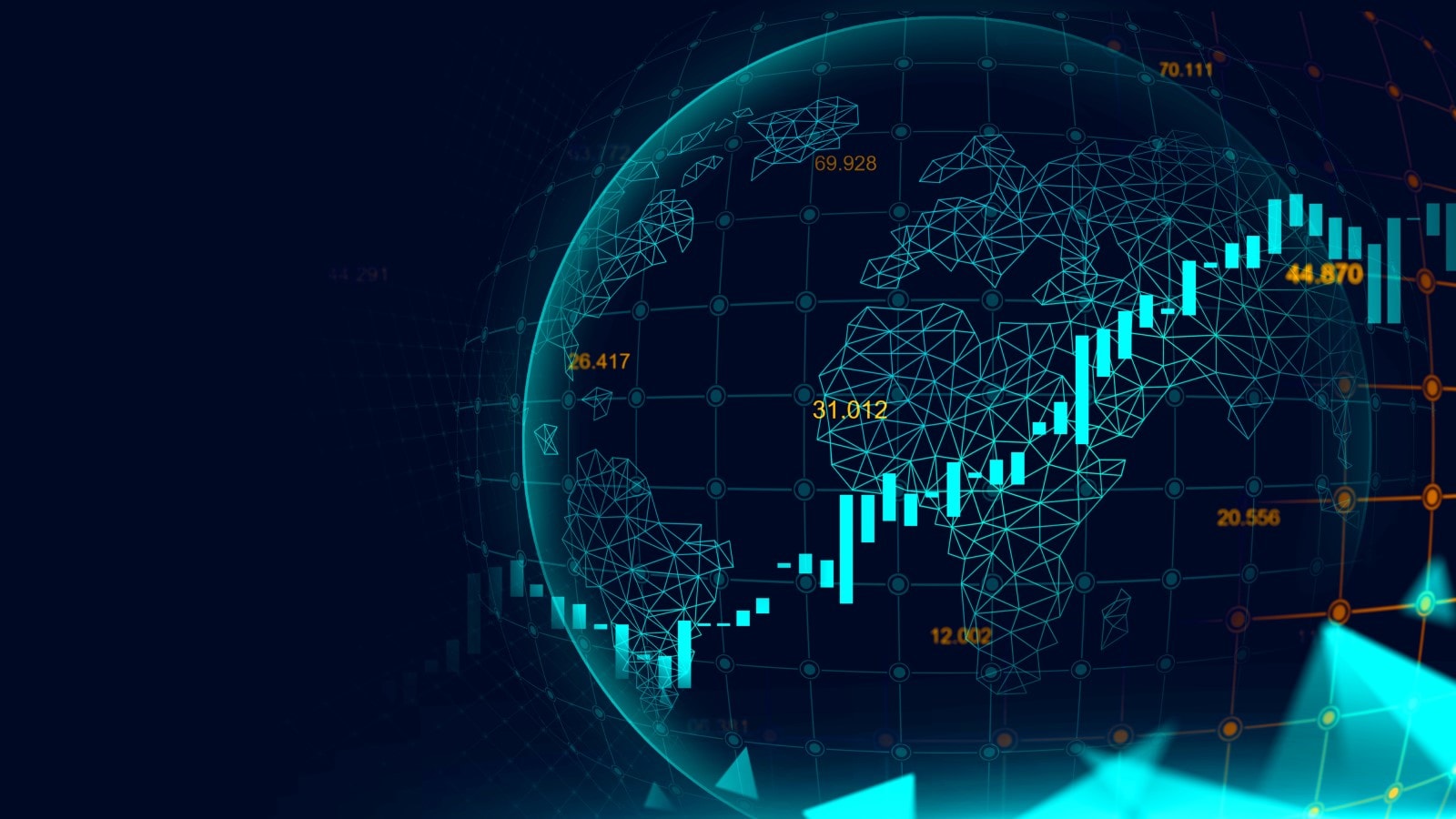 stock market forex trading graph futuristic