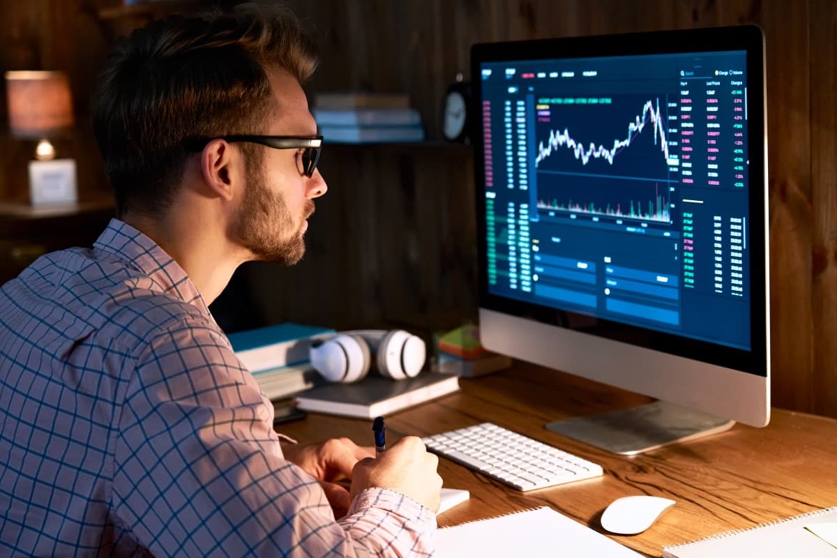 Trader en el trabajo