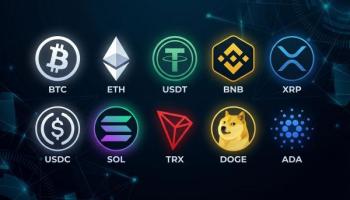Logos des 10 principales cryptomonnaies