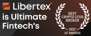 Libertex is uitgeroepen tot "Best Crypto CFDs Broker" voor 2022 door Ultimate Fintech
